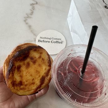 Before Coffee - Egg tart and Hibiscus tea - Coffee & Tea Near Me - Brooklyn, New York