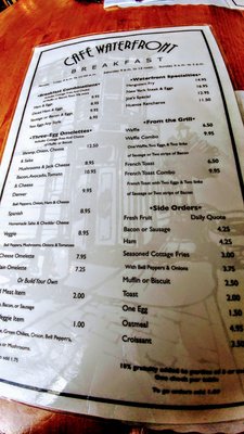 Menu photo 6 Café Waterfront Eureka, CA