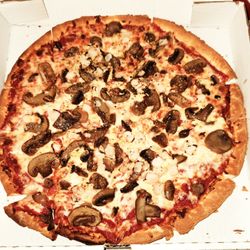 D & E-Z-O's Pizza - Medium Mushroom And Onion Pizza.