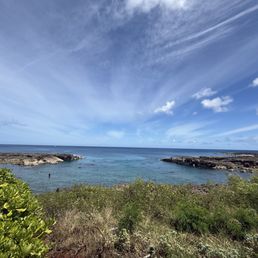 The deeper section of the cove that opens to the ocean The deeper section of the cove that opens to the ocean
