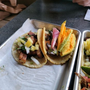 Pure Taco - Flight of tacos. Veggie taco and al pastor - Tacos Near Me - Carlsbad, California Pure Taco - Flight of tacos. Veggie taco and al pastor - Tacos Near Me - Carlsbad, California