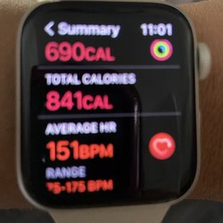 NOMAD Mobile Fitness - Different day workout total calories