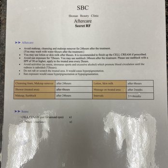 YokoMD - After care instructions for service of Secret RF ( micro needling) - Medical Spas Near Me - Pasadena, California YokoMD - After care instructions for service of Secret RF ( micro needling) - Medical Spas Near Me - Pasadena, California