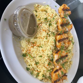 Dr Grubb's - Shrimp with couscous - American Near Me - Claremont, California Dr Grubb's - Shrimp with couscous - American Near Me - Claremont, California