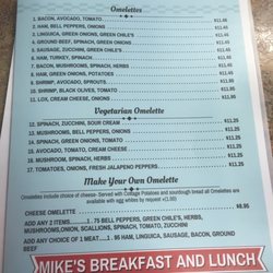 Mike’s Breakfast and Lunch - Menu
