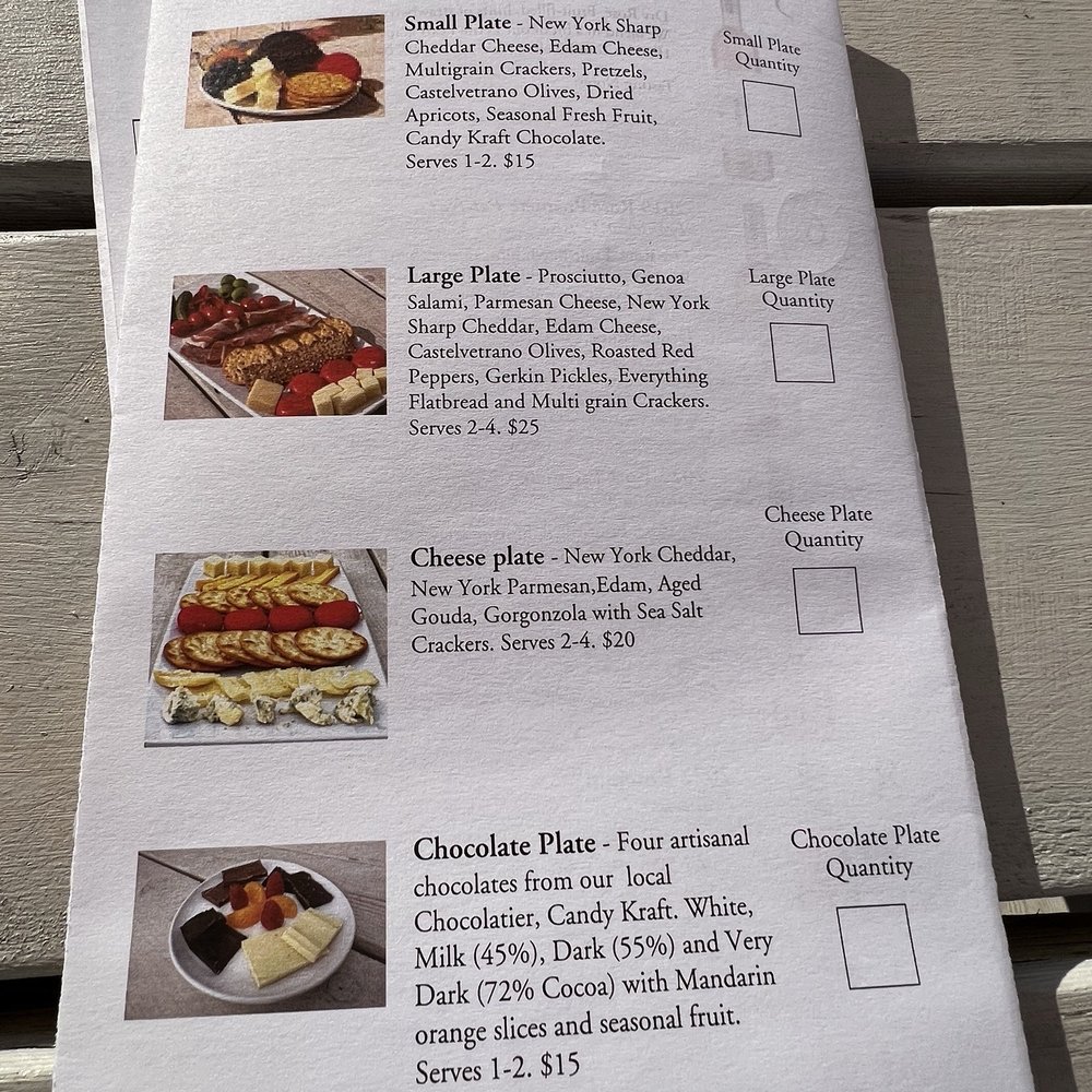 Clover Pond Vineyard - Food samplers - Wine Tasting Room Near Me - Altamont, New York