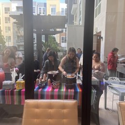 Catering set up with our happy guests!