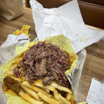 The Hat - Chili fries with pastrami - Sandwiches Near Me - Brea, California The Hat - Chili fries with pastrami - Sandwiches Near Me - Brea, California