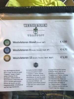 Menu photo 6 In de Vrede Westvleteren, VWV