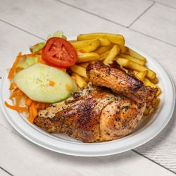 Picaso Chicken - Quarter chicken Peruvian flavor and two sides.