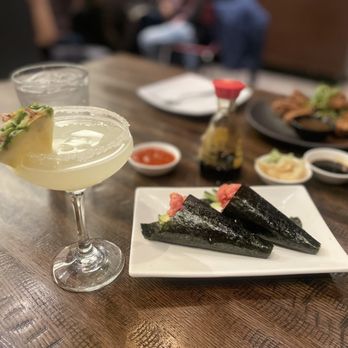 Boathouse Asian Eatery - Pineapple drop with spicy tuna hand roll - Japanese Near Me - Rohnert Park, California Boathouse Asian Eatery - Pineapple drop with spicy tuna hand roll - Japanese Near Me - Rohnert Park, California