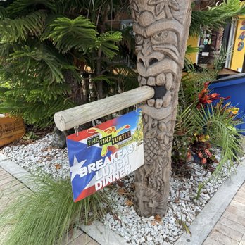 The Tiny Turtle - Sign by the entrance - Caribbean Near Me - Cocoa Beach, Florida