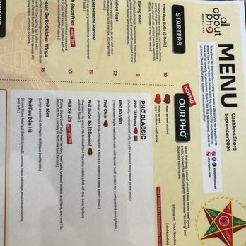 All About Pho - Menu - Vietnamese Near Me - Cerritos, California