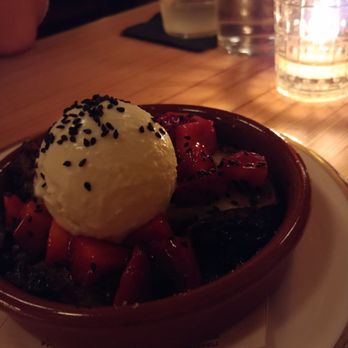 Nancy's Hustle - Flaugnarde.  A tasty flan like dessert. - New American Near Me - Houston, Texas