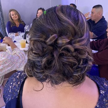 Hair By Pennylu - END OF NIGHT BACK OF HAIR. It really held up from hours of dancing plus mass for the wedding. - Makeup Artists Near Me - Redondo Beach, California Hair By Pennylu - END OF NIGHT BACK OF HAIR. It really held up from hours of dancing plus mass for the wedding. - Makeup Artists Near Me - Redondo Beach, California