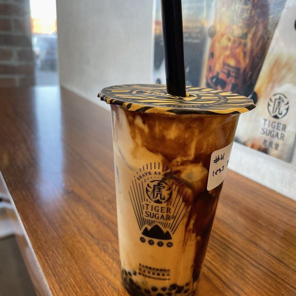 TIGER SUGAR - #No. 4 Best Seller Black Sugar Boba & Pearl Coffee Latté with Cream Mousse = perfection - Bubble Tea Near Me - Madison Heights, Michigan TIGER SUGAR - #No. 4 Best Seller Black Sugar Boba & Pearl Coffee Latté with Cream Mousse = perfection - Bubble Tea Near Me - Madison Heights, Michigan