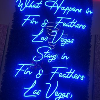 Fin & Feathers Restaurant - Instagram sign - Seafood Near Me - Las Vegas, Nevada