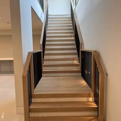 Rubik Service - Custom wood staircase installation - stairs & railing contractor Long Island.