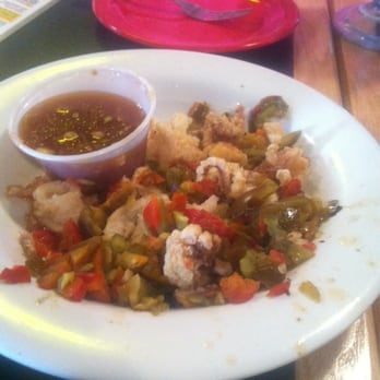 Wing Daddy's - This is suppose to be calamari.  It's was 90%peppers and horrible. - Chicken Wings Near Me - San Antonio, Texas
