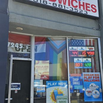 Valley Sandwiches - Front entrance: Lotto if you're feeling lucky - Sandwiches Near Me - Reseda, California