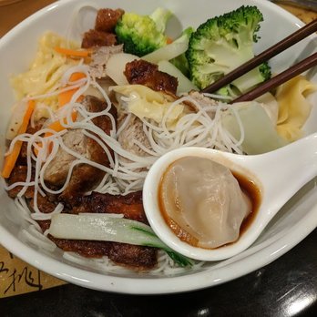 Oriental Jade Restaurant & Bar - Duck noodle bowl with a soup dumpling on the side - Chinese Near Me - Bangor, Maine