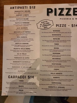 Menu photo 5 Pizzette Miami Beach, FL