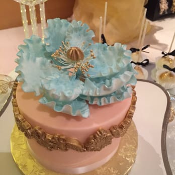 Sugar Bee Sweets Bakery - How pretty is this mini wedding cake? It is a vanilla cake with buttercream icing And blueberry cream cheese filling. - Bakeries Near Me - Arlington, Texas Sugar Bee Sweets Bakery - How pretty is this mini wedding cake? It is a vanilla cake with buttercream icing And blueberry cream cheese filling. - Bakeries Near Me - Arlington, Texas