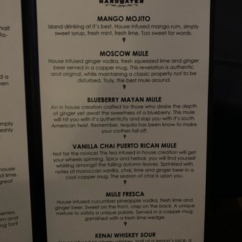 Hard Water Lounge - Mixed drink menu, page 4 - Cocktail Bars Near Me - Crosby, Minnesota