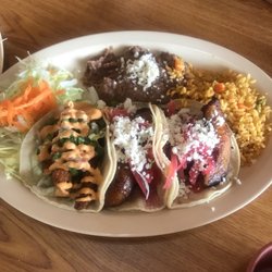 Playa Maya Tacos & Grill - Fish taco and two plantain tacos