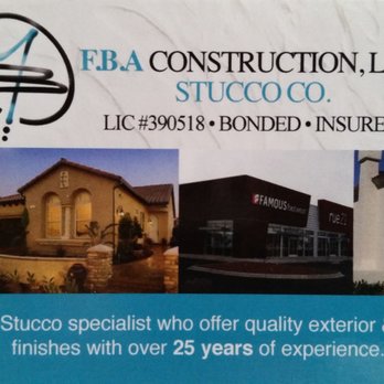 FBA Construction - Stucco Services Near Me