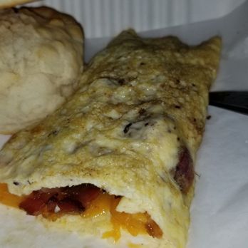 Southern Grounds - Inside a 3 egg spinach, cheddar and bacon omelet. - Cafes Near Me - Jacksonville, Florida Southern Grounds - Inside a 3 egg spinach, cheddar and bacon omelet. - Cafes Near Me - Jacksonville, Florida