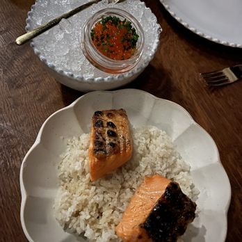 Lutie’s - Salmon with fish eggs - Modern European Near Me - Austin, Texas Lutie’s - Salmon with fish eggs - Modern European Near Me - Austin, Texas