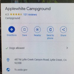 Applewhite Picnic Area - Apple White Campground info as of 10/19/22