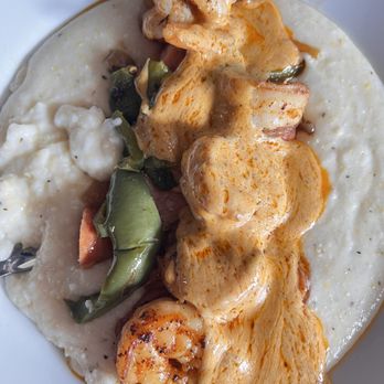 Pour Girls - Shrimp and Grits (w/ Sausage, Peppers, and Onions added on per request) - Bars Near Me - Hampton, Virginia Pour Girls - Shrimp and Grits (w/ Sausage, Peppers, and Onions added on per request) - Bars Near Me - Hampton, Virginia