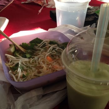 Just Pho...and more - Pho Tom (pho w/shrimp) with green tea, honey dew, and lychee smoothie - Vietnamese Near Me - Athens, Georgia Just Pho...and more - Pho Tom (pho w/shrimp) with green tea, honey dew, and lychee smoothie - Vietnamese Near Me - Athens, Georgia