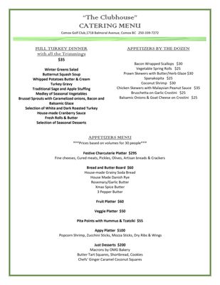 Menu photo 3 The Clubhouse Restaurant Comox, BC
