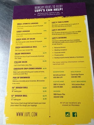 Menu photo 4 Lupi's Pizza Pies Ooltewah, TN