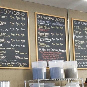 Jameson Brown Coffee Roasters - Their menu as of 6.8.18. Note the amount of shots...3 in a medium!! - Coffee & Tea Near Me - Pasadena, California Jameson Brown Coffee Roasters - Their menu as of 6.8.18. Note the amount of shots...3 in a medium!! - Coffee & Tea Near Me - Pasadena, California