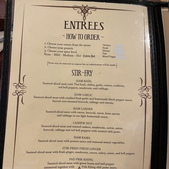 Siam Spice - 2021 menu - Thai Near Me - Longview, Washington