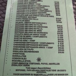 El menú. El menú.