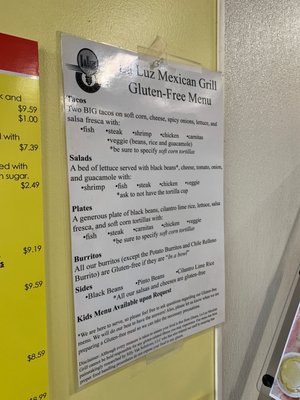 Menu photo 1 La Luz Mexican Grill Fort Collins, CO