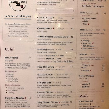Barn Joo 35 - Menu - Korean Near Me - New York, New York Barn Joo 35 - Menu - Korean Near Me - New York, New York