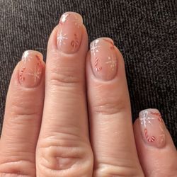 Snowflakes and candy canes!