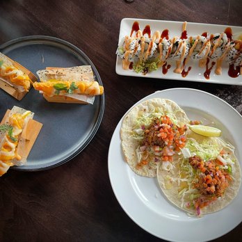 Earls Kitchen + Bar - Crispy Prawn Sushi Taco, Street Chicken Tacos and Dynamite Roll - Canadian (New) Near Me - Banff, Alberta Earls Kitchen + Bar - Crispy Prawn Sushi Taco, Street Chicken Tacos and Dynamite Roll - Canadian (New) Near Me - Banff, Alberta