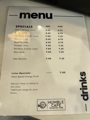 Menu photo 1 Humble Cafe Williston Park, NY