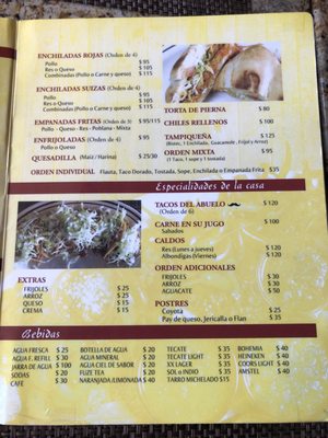 Menu photo 2 El Rincon del Abuelo Tijuana, BCN