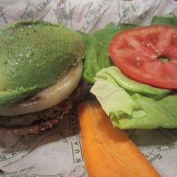 This looks like a pile of salad...but the burger hidden under that avocado was gooogeous! This looks like a pile of salad...but the burger hidden under that avocado was gooogeous!