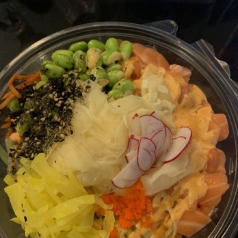 Manna Asian Cuisine - Salmon poke bowl - Bubble Tea Near Me - Salisbury, Maryland