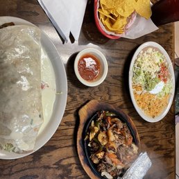Fajitas and burrito Fajitas and burrito