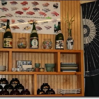 Akiko Sushi - a display of sake and sake bottles - Sushi Bars Near Me - Newtown, Pennsylvania Akiko Sushi - a display of sake and sake bottles - Sushi Bars Near Me - Newtown, Pennsylvania